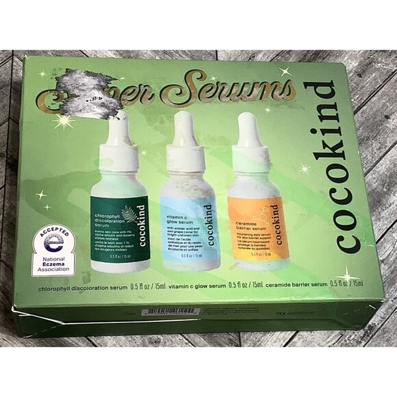 Super Serums Set Cocokind Chlorophyll Vitamin C Ceramide Barrier - Picture 4 of 5